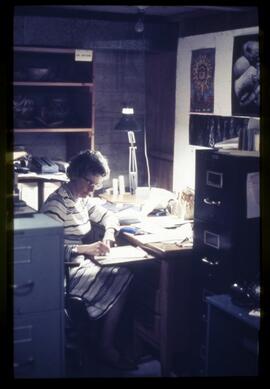 Audrey Hawthorn at her desk