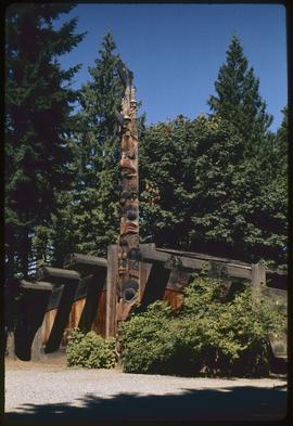 (Replica)? Haida dwelling house, Totem Park, UBC, Vancouver