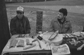 [Isaac and Ron Tait at display table]