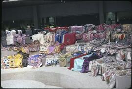 Chinese opera costumes draped over the rotunda