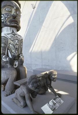 House post on display in the Museum of Anthropology