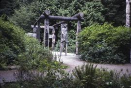 House posts and frames in Totem Park at UBC