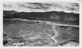 View of farm fields from a distance