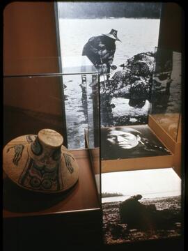 Hat and photographs on display in Montréal